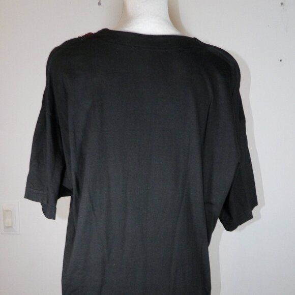 BOOTS Victoria Jones Appliqued Embellished Beaded Tee Shirt Women's Size Large - Picture 3 of 4